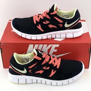 Nike Free Run 2 Black Lime Ice Women's Sneakers Running Shoes